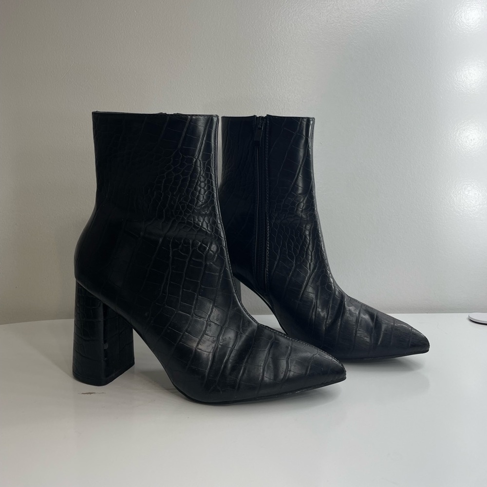Black Pointed Booties